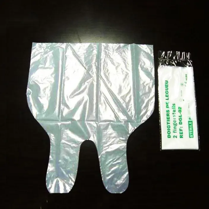 Guantes desechables antideslizantes de plástico para dedo, 2 unidades