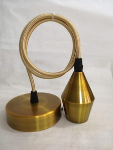 E27 ampuller elektrik kablosu için Vintage Metal lamba tutucu dekoratif ışık soketi anahtarsız topuzu vida anahtarsız topuzu elektrik kablosu - Product Image 2
