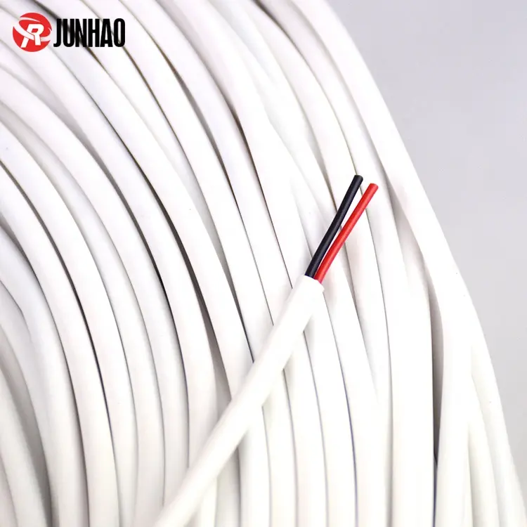 Cable de silicona blanco, 2 núcleos, 24AWG, 3,5mm, rojo y negro