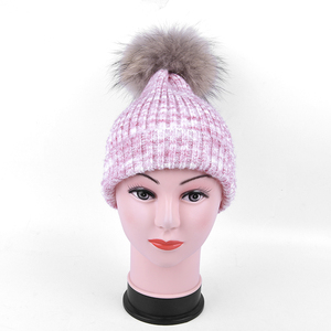 Barato al por mayor <span class=keywords><strong>de</strong></span> moda material acrílico hermosa rosa cálido invierno sombrero <span class=keywords><strong>de</strong></span> chica - Product Image 1