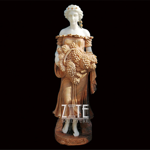 Estatua de mármol tallada a mano de hermosa chica, diseños populares - Product Image 4