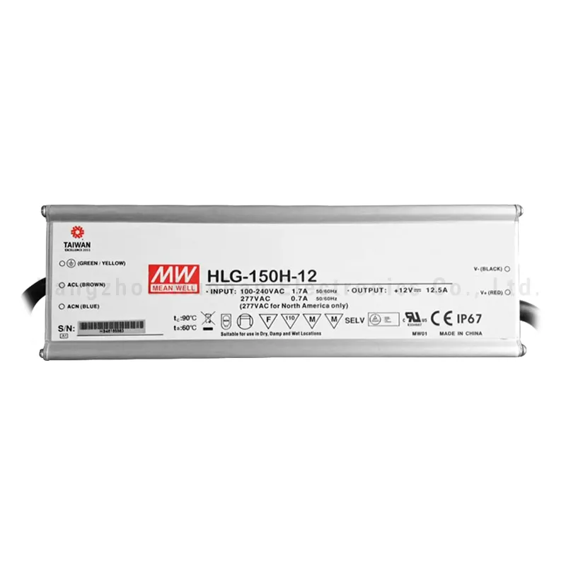 Mean well HLG-150H-12AB 150W 12v LED 드라이버 방수 전원 공급 장치