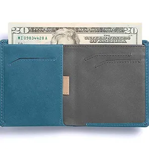 Slim Genuin Leather Wallet With CoinポケットRFID Blocking Card Holder