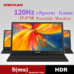 5ms de tiempo de respuesta 17,3" 2K 2560x1440 QHD 120 hz Potable monitor gaming HDR Ultra vivo apoyo de tipo-C para PS4 - Product Image 3