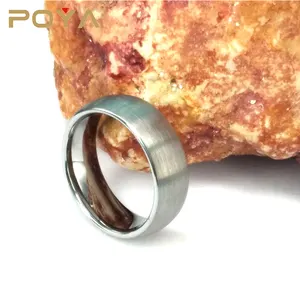 POYA Jewelry 8mm Dome Bushed Tungsten Carbide Ring for Man