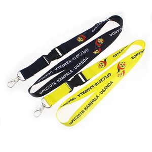 Ruban en satin promotionnel de Shenzhen, cordon en polyester, conception personnalisée, impression sérigraphique, porte-clés écologique, crochet 2x90cm - Product Image 1