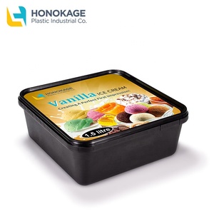 IML บรรจุภัณฑ์2000มิลลิลิตรสี่เหลี่ยมผืนผ้าถ้วยพลาสติกไอศครีม Pp ไอศครีมกล่องบรรจุภัณฑ์ที่กำหนดเองพิมพ์ - Product Image 3