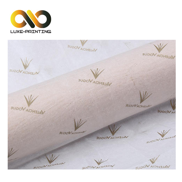 Recyclable подарочная упаковочная бумага/Тканевая бумага белого цвета с специальным логотипом упаковочная бумага