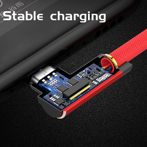 Offre Spéciale 2019 fabriqué en Chine En Nylon tressé longue 1.8 m usb de charge rapide Coude <span class=keywords><strong>fil</strong></span> câble de données - Product Image 4