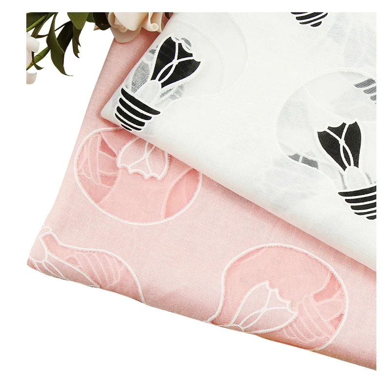 Factory direct multi color optional new cheap light bulb pattern burnt fabric for clothing