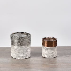 estilo de lujo chapado en oro <span class=keywords><strong>rosa</strong></span> jardinería maceta caja decoración adorno de cerámica, <span class=keywords><strong>suculenta</strong></span> olla para las plantas - Product Image 5