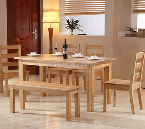 En gros simple blanc chêne table à manger en bois en bois massif table de chevet - Product Image 2