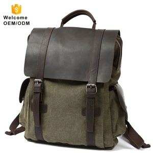 multifuncional retro de cuero real fabricante de alta calidad ligero clásico cremallera deportivo pequeño mini mochila - Product Image 2