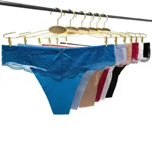 Yun Meng Ni Yeni Tasarım Buz Ipek Dikişsiz Kızlar Seksi Iç Çamaşırları Bel Şeffaf Dantel Thongs Külot