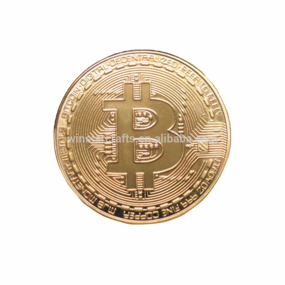 Moneda de oro Bitcoin: medallas de metal duraderas para recuerdos