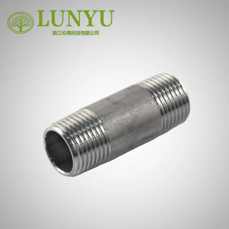 Stainless Steel Pipe Fitting Barrel Nipple Seamless Thread BSP/ NPT