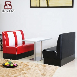 レトロ・アメリカンダイナー★ソファー×2＋テーブル　3点セット★4人掛け レトロ・アメリカンダイナー☆ソファー×2＋テーブル 3点セット