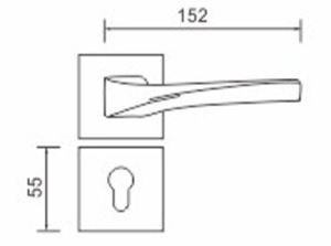 Mới hiện đại tinh tế phòng phong cách Mat Titan kẽm hợp kim Màu Đen Tay Nắm Cửa Cửa <span class=keywords><strong>lever</strong></span> xử lý trên hoa hồng - Product Image 2