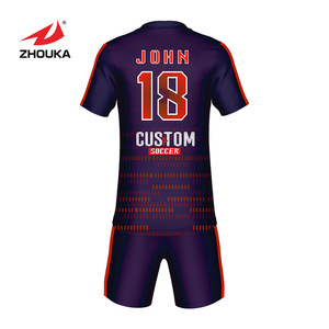 Sublimation customized soccer uniforms cheap set polyester shirt can do logo embroidery football jerseys - Product Image 2
