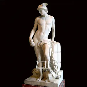 Sculpture classique en marbre de <span class=keywords><strong>homme</strong></span> <span class=keywords><strong>nu</strong></span>, statue de musclé <span class=keywords><strong>homme</strong></span> en pierre - Product Image 1