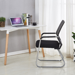 Venta al por mayor de metal <span class=keywords><strong>piernas</strong></span> negro arco de forma colorida de la espalda de tela de malla de computadora personal silla de oficina sin ruedas - Product Image 2