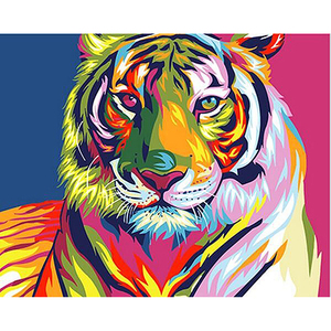 YIWU OYUE - Kits de Pintura al Óleo sobre Lienzo con Diseños Modernos Personalizados al por Mayor, Bolsas de OPP de Alta Calidad, Pintura de Animales, Arte en Color - Product Image 3