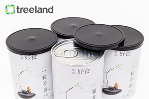 Cấp thực phẩm Vòng giấy ống hộp có thể tái chế thực phẩm rỗng lon với EOE có thể nắp cho bao bì biến mất in ấn xử lý - Product Image 6