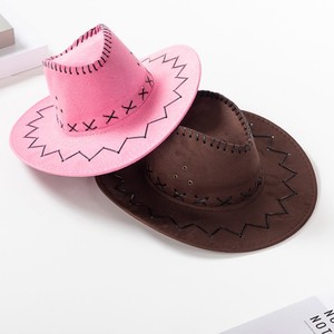 หมวกคาวบอยแบบตะวันตกหมวกหนังคาวบอยสำหรับผู้ใหญ่โลโก้ตามสั่ง - Product Image 1