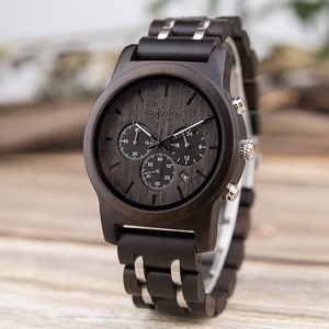 Montre-bracelet à quartz, mode, bois naturel, bracelet en acier inoxydable, luxe, sport, date automatique, cadran à aiguilles, chronographe, boîtier de 5 mm, unisexe - Product Image 3