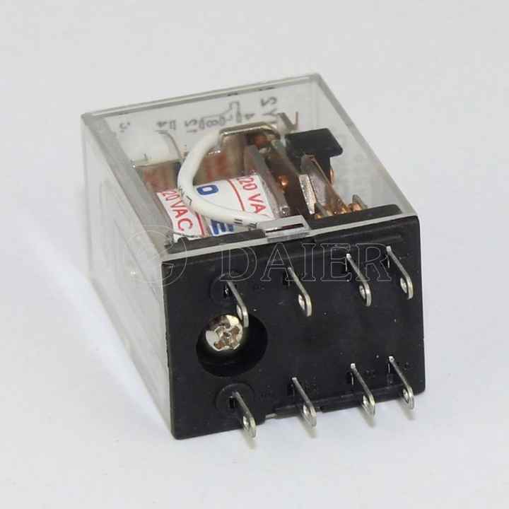 2PCS HH52PL General Purpose Power Relay – DPDT 8-Pin, AC 110V Coil, With Green/Red LED Indicator