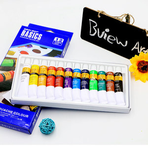 Peintures <span class=keywords><strong>gouache</strong></span> pour la peinture, pigments riches, couleurs vibrantes, tube de 12 ml, 12 à 24 couleurs - Product Image 5