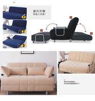 EKL-Sofá cama convertible plegable de 2 plazas con tela de lino gris para sala de estar, escuela, hotel, dormitorio, lavable, ODM OEM