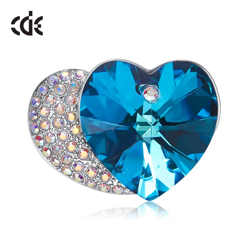 CDE Latest Customer Design Heart Designer Brooch Pins Being Jewelry Rhinestone