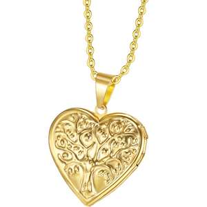 Coreano ciondolo a forma di cuore <span class=keywords><strong>I</strong></span> <span class=keywords><strong>love</strong></span> <span class=keywords><strong>you</strong></span> albero della vita può essere aperto piccolo articoli collana di foto - Product Image 1