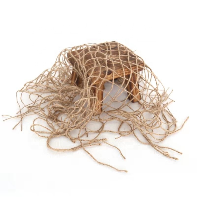 Новорожденных подставки для фотографий позирует слои фото джут мешковины Layering одеяло конопли Джут Ковры Baby Shower подарок