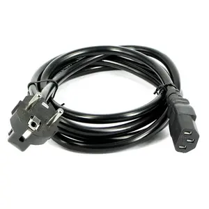 EU plug ac power cord for computer c13 cable 3 pin connector wire harness powercon 3 pin wire connector