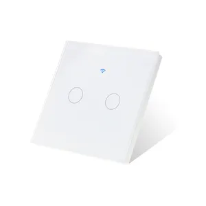 Tuya — interrupteur Wifi Intelligent, 2 Gangs, automatique, sans fil neutre, Standard ue/UK, application Smart Life