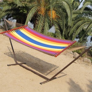 Patio extérieur hamac tissé à la main hamac en maille corde lit hamac à double balançoire pour cour de plage - Product Image 4