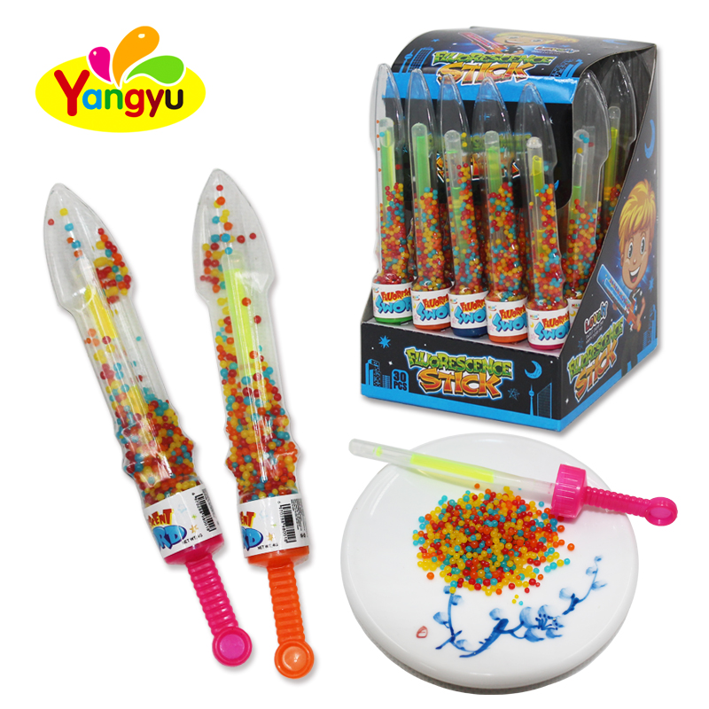 Высококачественный пластиковый меч, флуоресцентная палочка с конфетами