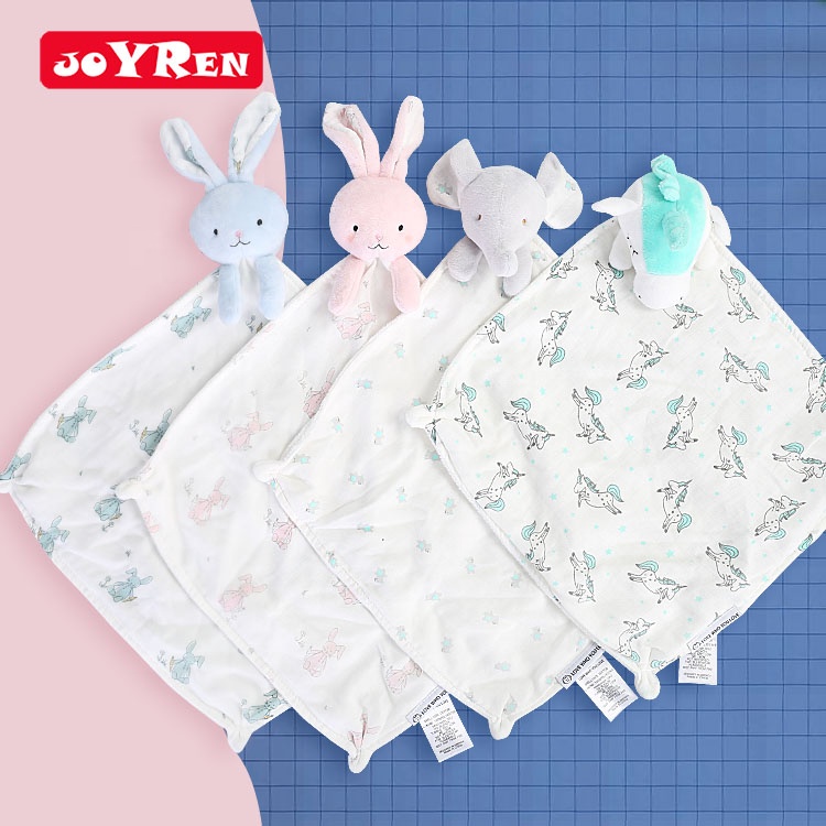 Симпатичный дизайн, хлопковый плюшевый успокаивающий детский Игрушечный Кролик, одеяло безопасности