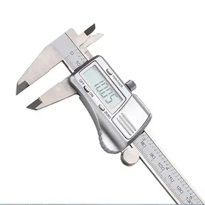 Calibro a corsoio digitale <span class=keywords><strong>6</strong></span> pollici <span class=keywords><strong>150mm</strong></span> in acciaio inossidabile calibro elettronico in metallo micrometro strumenti di misurazione della profondità - Product Image 1