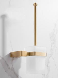 Muro del bagno Montato Spazzolato Oro Lavabo Toilet Brush Holder - Product Image 2