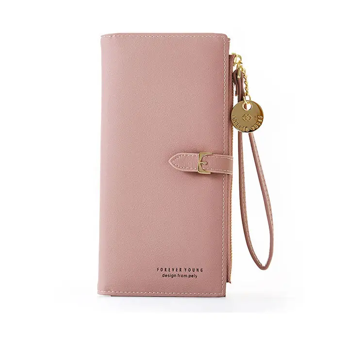 New Women Long Coin Purse Simple And Fashionable Korean Solid Color Wallet