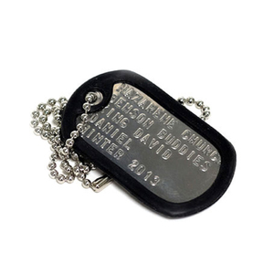Populaire en acier inoxydable laminé à bords classique militaire <span class=keywords><strong>dog</strong></span> tag avec la chaîne de boule - Product Image 3