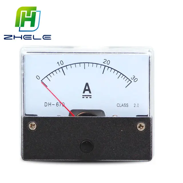 Precio de fábrica DH670 71*60 2,5 de precisión DC0-30A de Panel analógico amperímetro