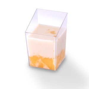 9 oz negro de alimentos de plástico contenedor desechable mini cuadrado mousse postre tazas - Product Image 5