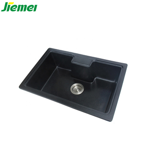 Fregadero compuesto negro de alta calidad de <span class=keywords><strong>la</strong></span> piedra del cuarzo de <span class=keywords><strong>la</strong></span> <span class=keywords><strong>cocina</strong></span> del granito <span class=keywords><strong>en</strong></span> venta - Product Image 5
