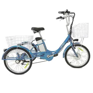 China manufacturer adult tricycle with wagon/20" 26" electric adult tricycles battery operated/3 wheel electric trike for adult