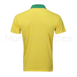 T-shirt Polo Dorata da Uomo in Tessuto Traspirante con Sublimazione Completa all'Ingrosso - Product Image 2