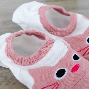 Chaussettes basses invisibles en coton pour femmes, personnalisées, antidérapantes, à motifs d'animaux de dessin animé (grenouille, <span class=keywords><strong>chat</strong></span>, panda), fines et bon marché - Product Image 2